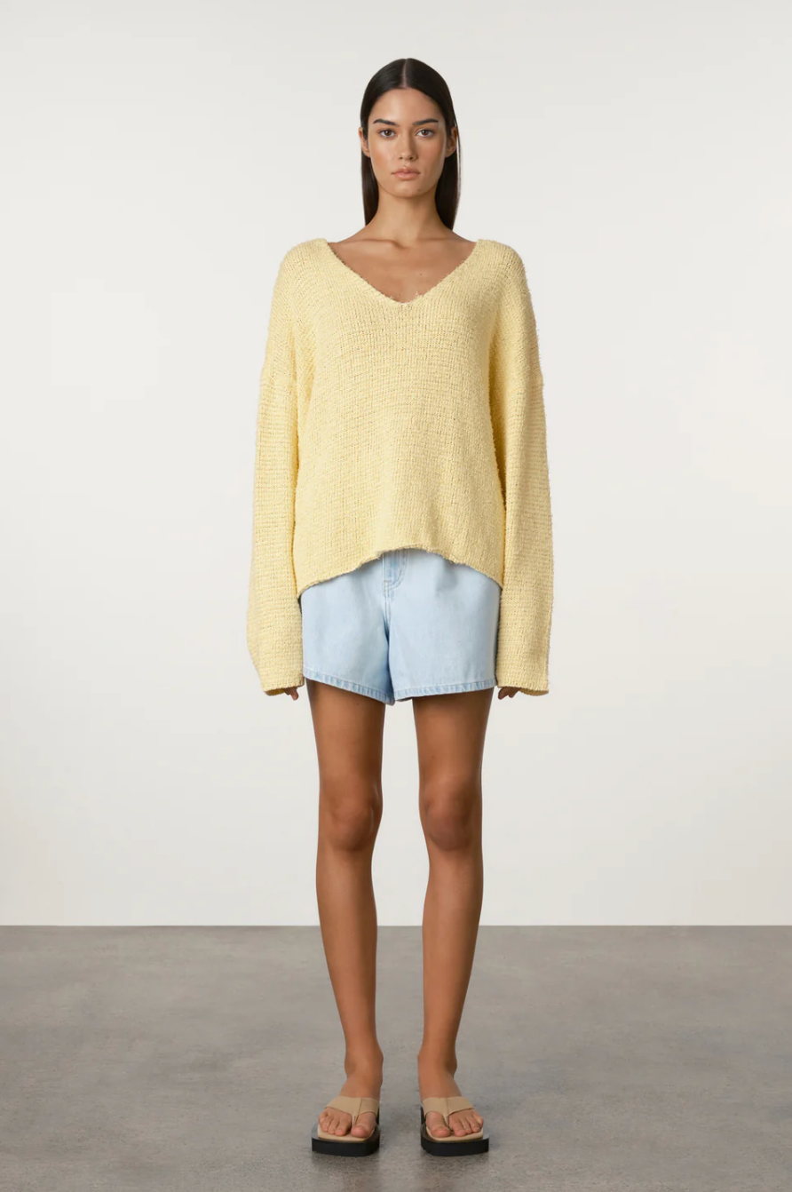 TEXTURED KNIT JUMPER | BUTTER