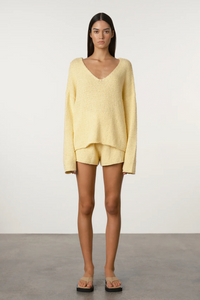TEXTURED KNIT SHORT | BUTTER