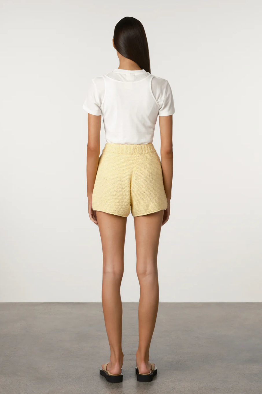 TEXTURED KNIT SHORT | BUTTER
