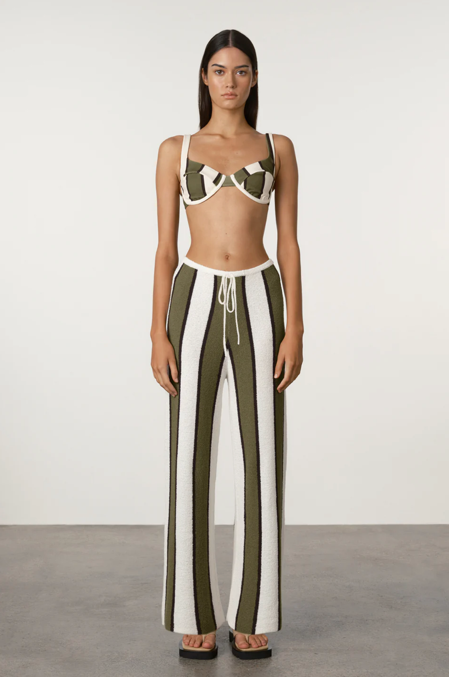 BRA CUP | OLIVE STRIPE