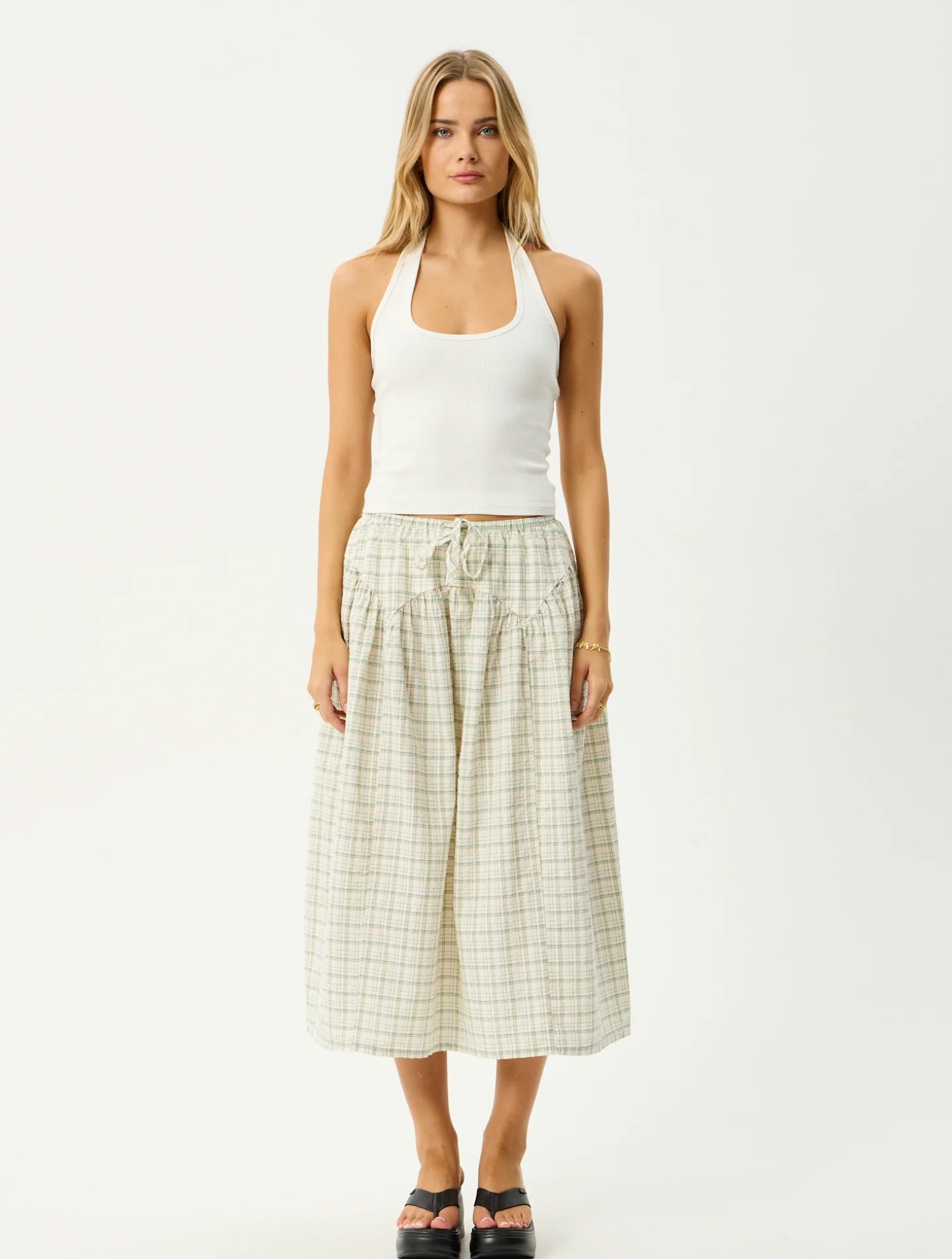 CHECK MIDI SKIRT | LEGACY