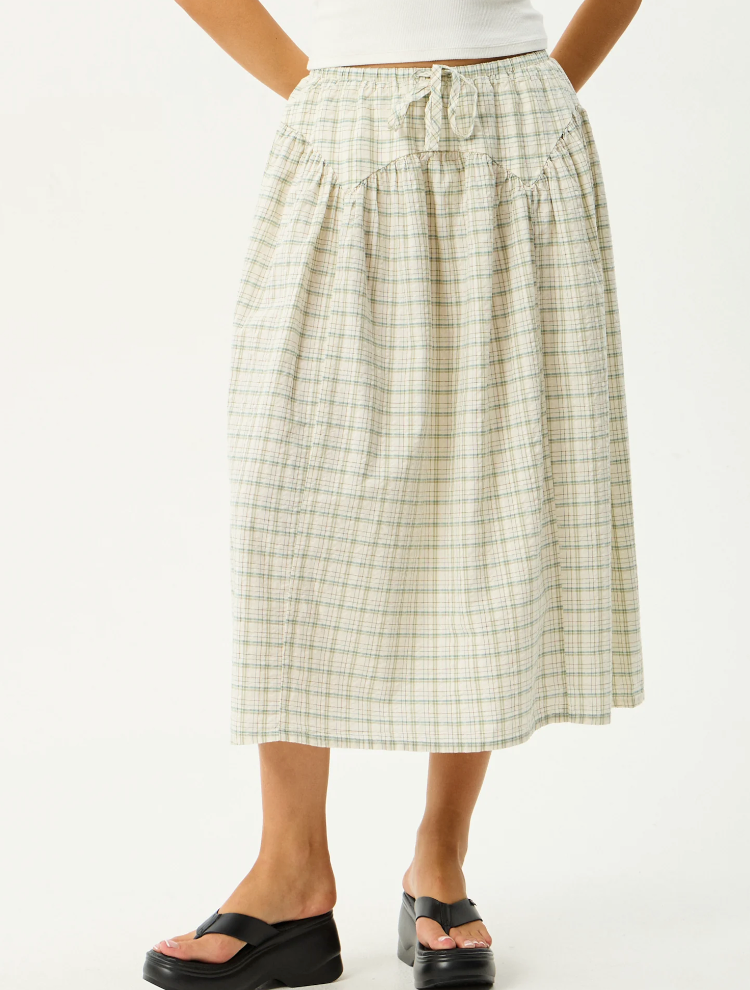 CHECK MIDI SKIRT | LEGACY