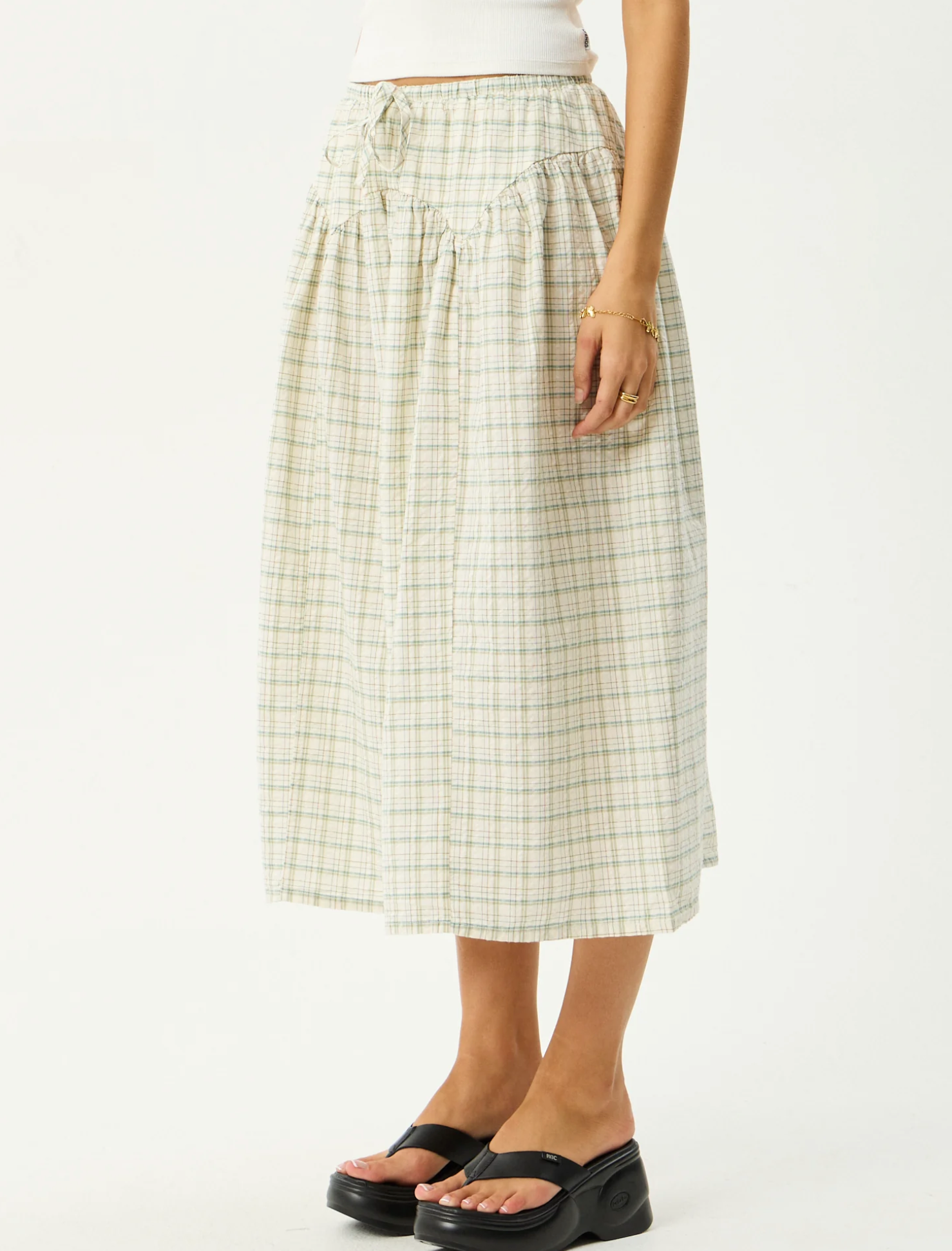 CHECK MIDI SKIRT | LEGACY