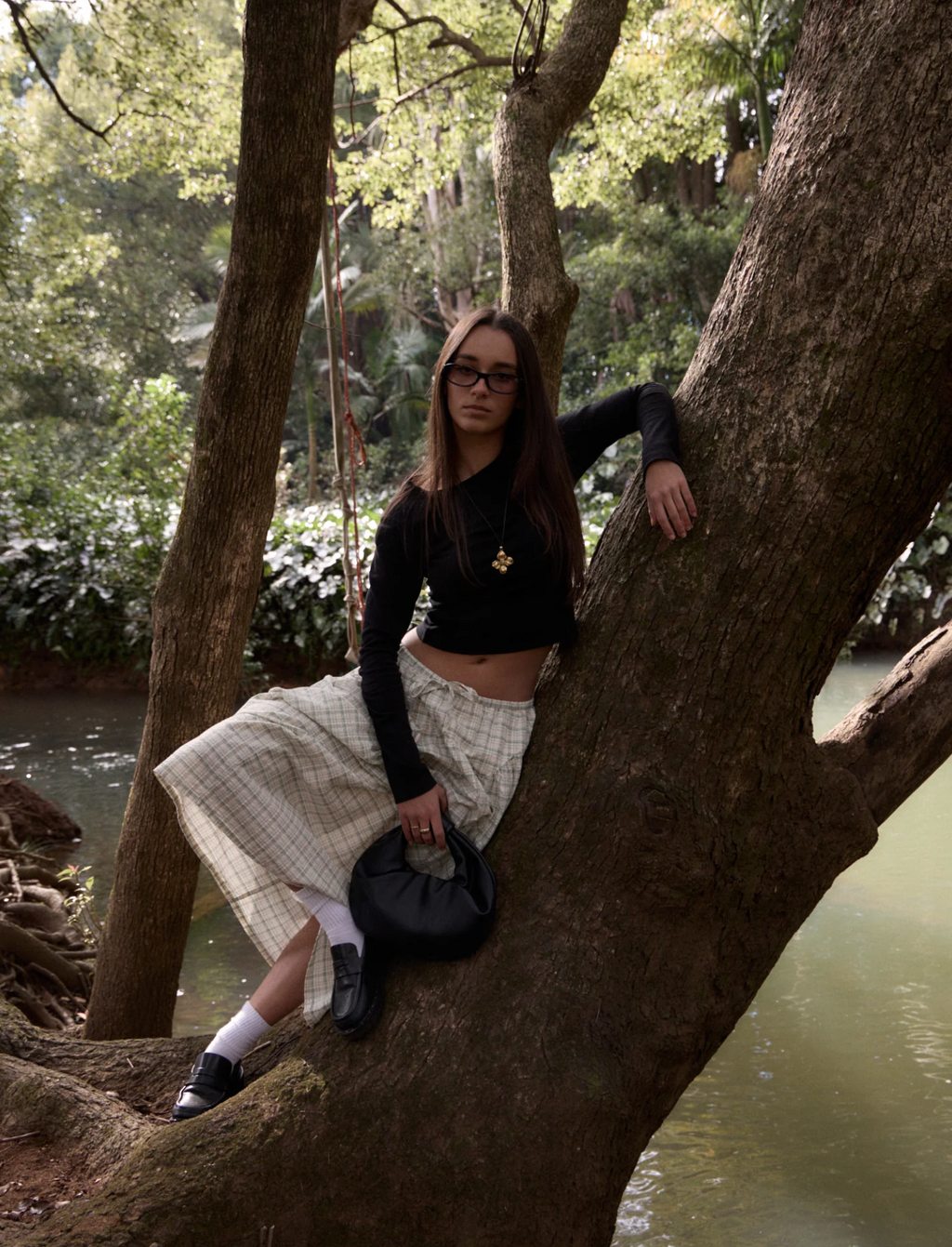 CHECK MIDI SKIRT | LEGACY