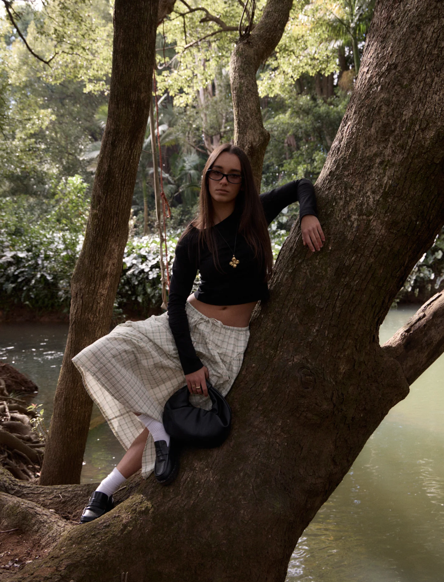 CHECK MIDI SKIRT | LEGACY