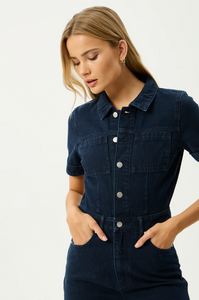 WESTON MIAMI | DENIM FLARED JUMPSUIT