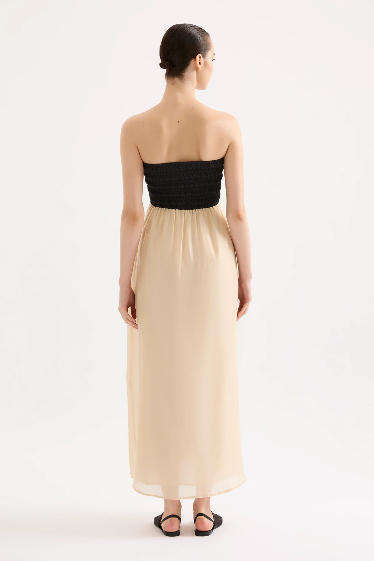 FRANCES SHIRRED MAXI DRESS | CHAMOMILE SPLICE