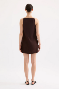 MIA LINEN MINI DRESS | RAISIN