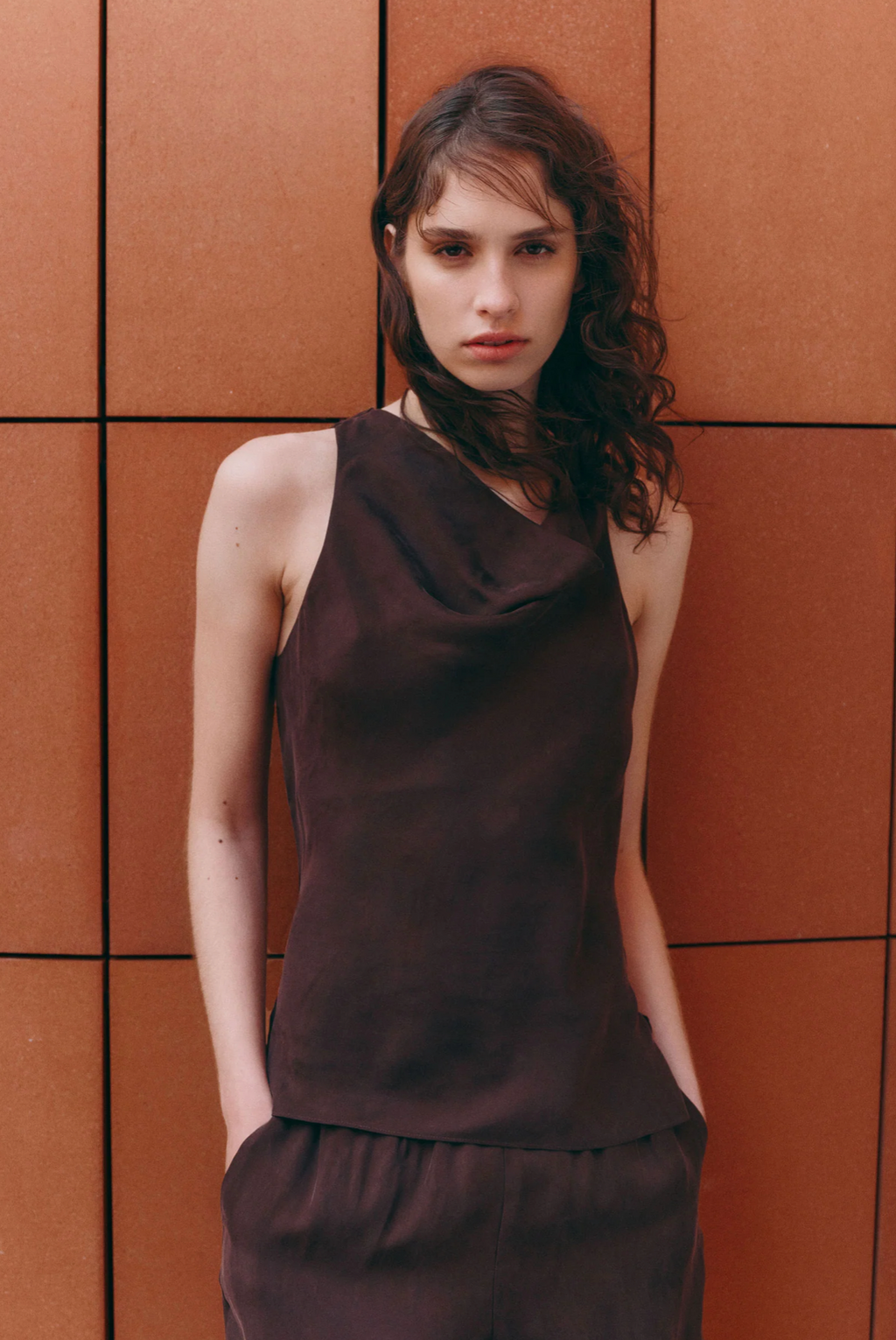 RAVEN CUPRO TOP | RAISIN