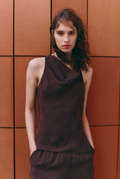 RAVEN CUPRO TOP | RAISIN
