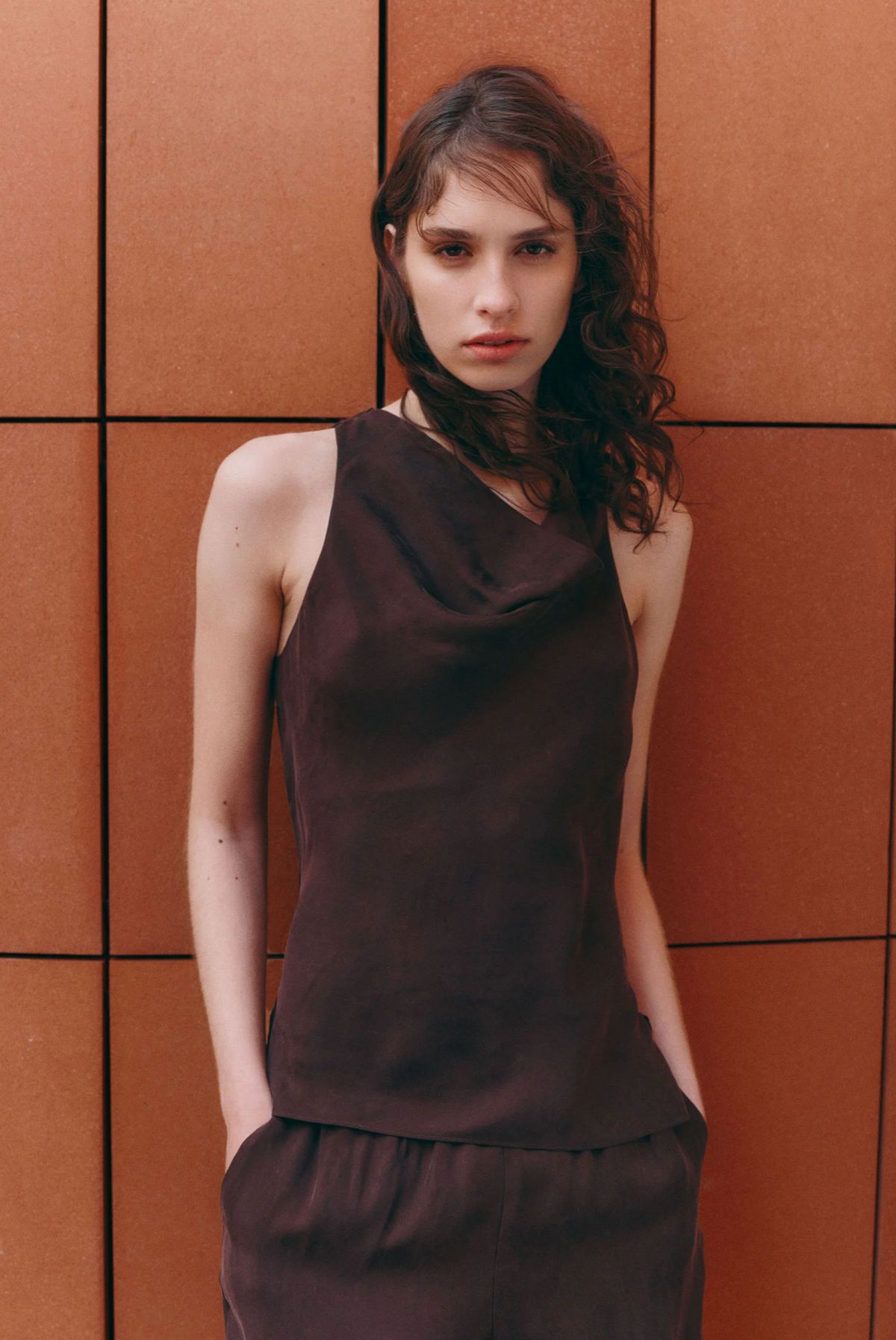 RAVEN CUPRO TOP | RAISIN