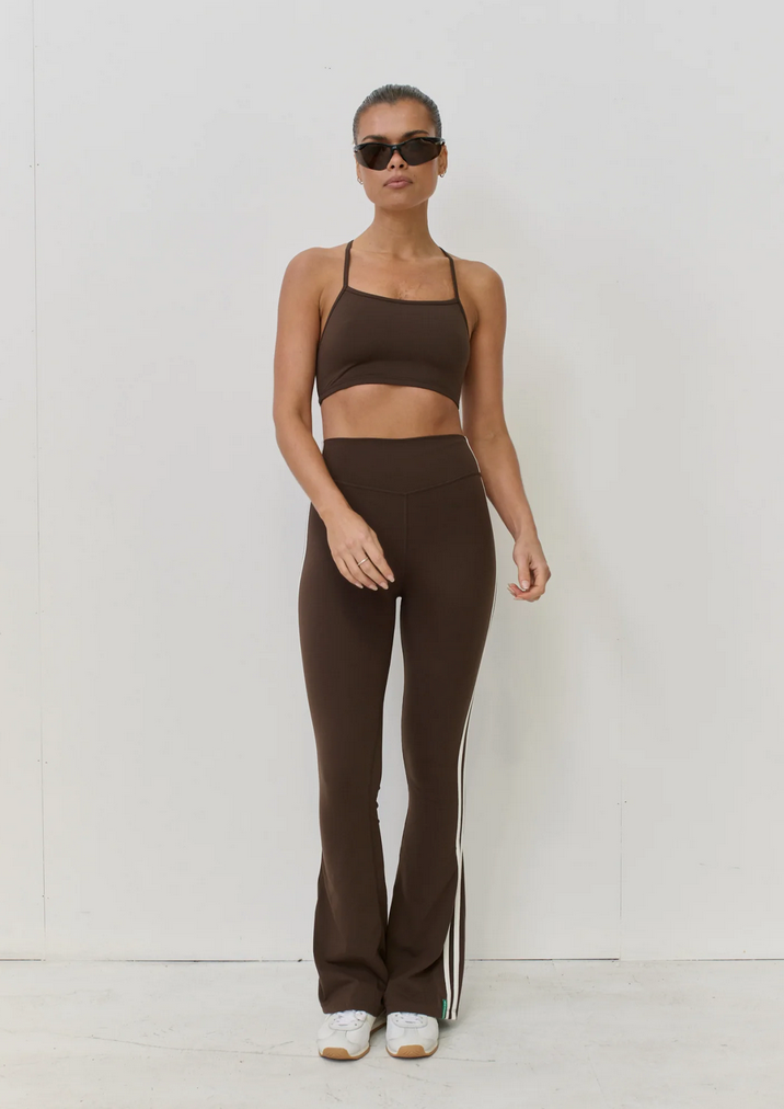 VIBRATION FLARE | BROWN/WHITE STRIPE