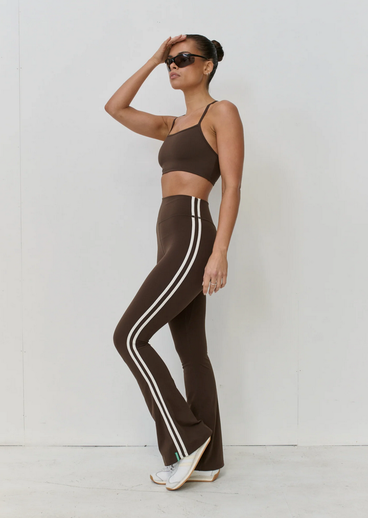 VIBRATION FLARE | BROWN/WHITE STRIPE