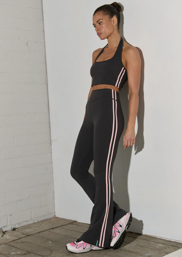 VIBRATION FLARE | GREY/PINK STRIPE