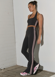VIBRATION FLARE | GREY/PINK STRIPE