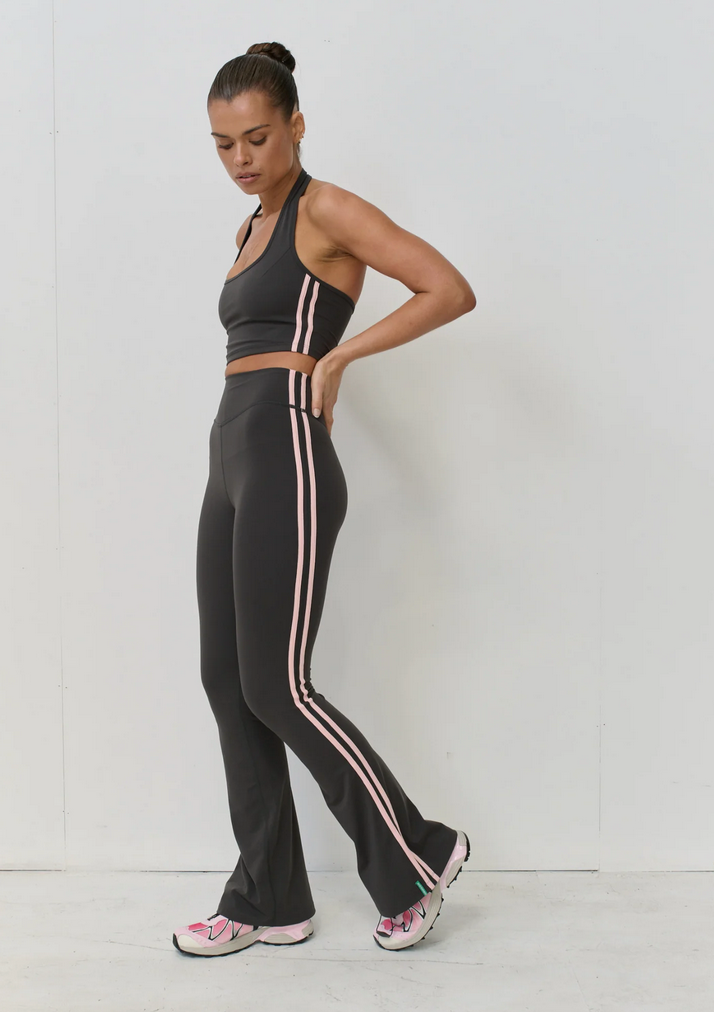 VIBRATION FLARE | GREY/PINK STRIPE