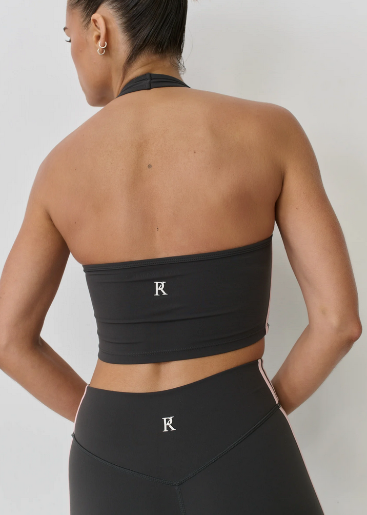 HALTER TOP | GREY/PINK
