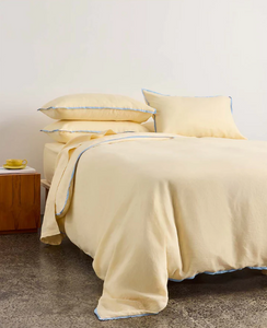 LINEN QUILT COVER | BUTTER