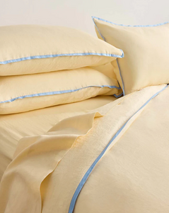 LINEN QUILT COVER | BUTTER
