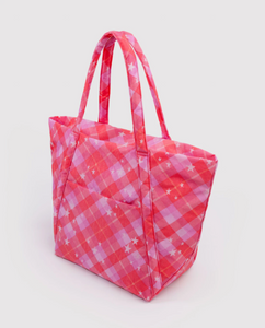 CLOUD BAG | PINK STAR PLAID