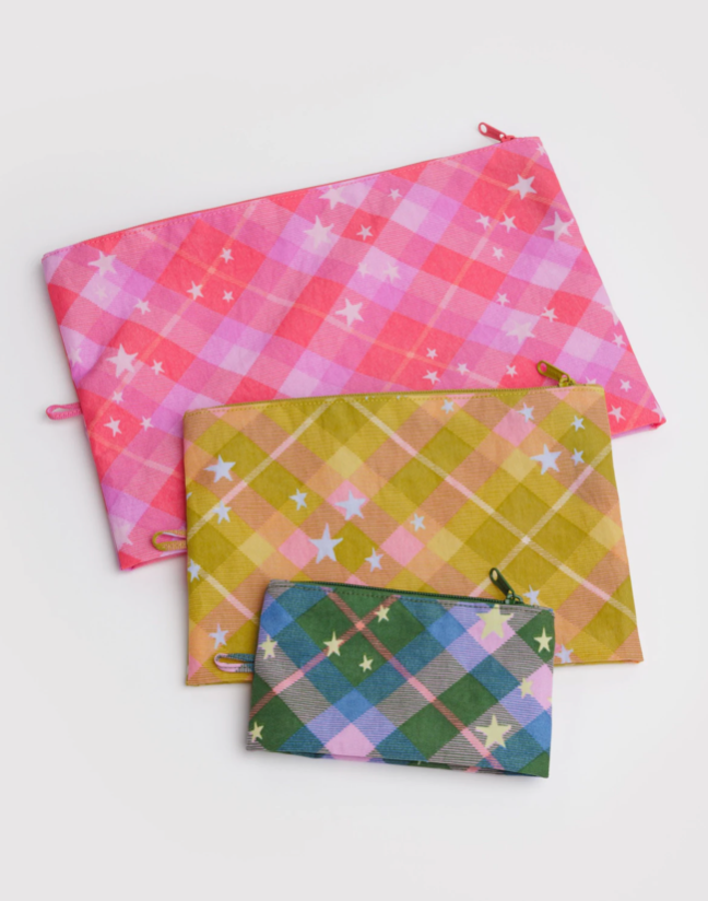 GO POUCH SET | STAR PLAID