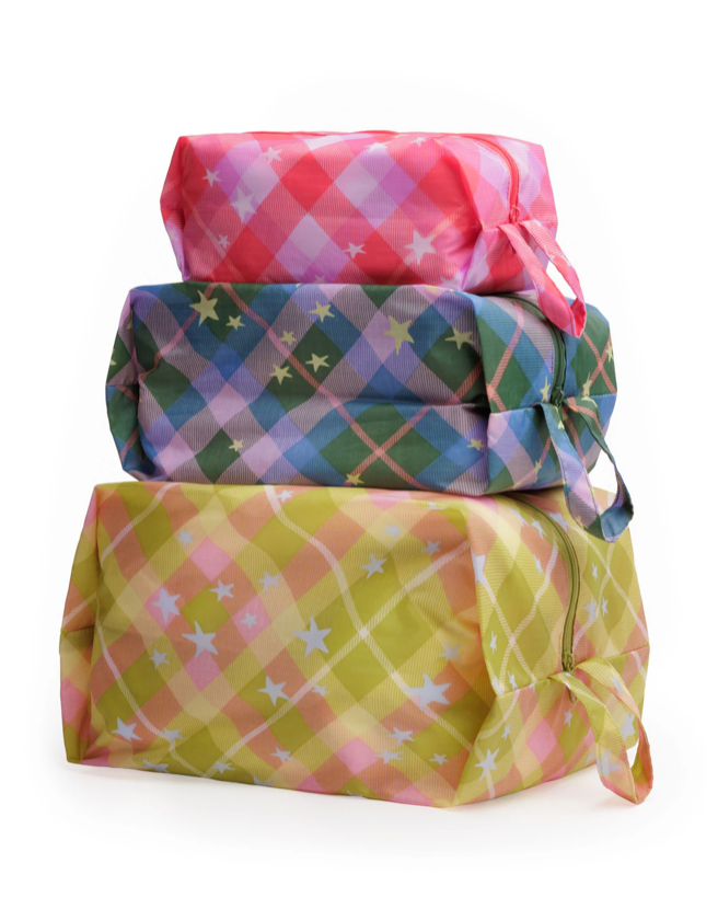 3D ZIP SET | STAR PLAID