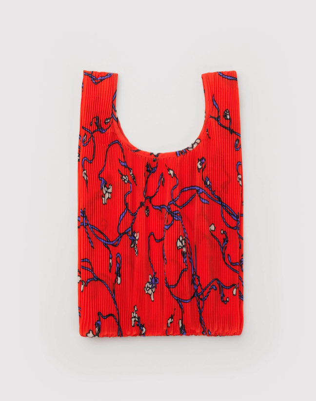 PLEATED BAGGU | RED SNAPDRAGON