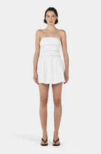 JENNY STUDDED MINI DRESS | IVORY