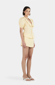 GRACE LINEN SKIRT | LEMON