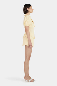 GRACE LINEN SKIRT | LEMON