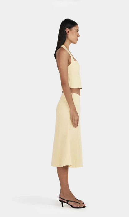 LEE LEE LINEN TOP | LEMON