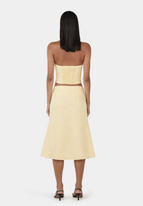 BAMBI LINEN SKIRT | LEMON