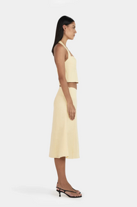 BAMBI LINEN SKIRT | LEMON