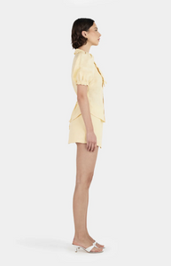 IZZY LINEN SHIRT | LEMON