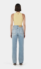 HALSEY MESH TOP | LEMON