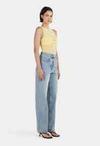 HALSEY MESH TOP | LEMON
