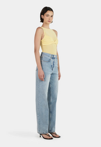 HALSEY MESH TOP | LEMON
