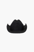 RAFFIA COWBOY HAT | NOIR