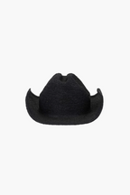 RAFFIA COWBOY HAT | NOIR