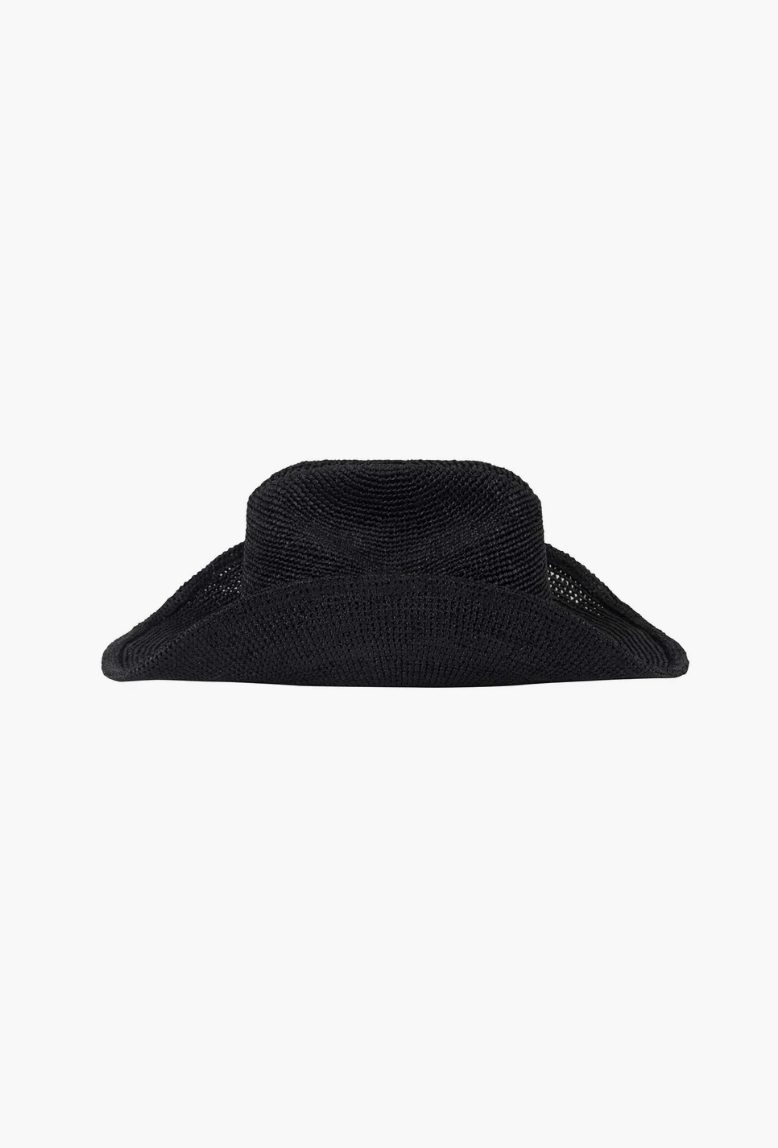 RAFFIA COWBOY HAT | NOIR
