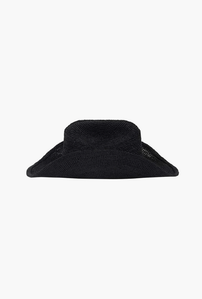 RAFFIA COWBOY HAT | NOIR