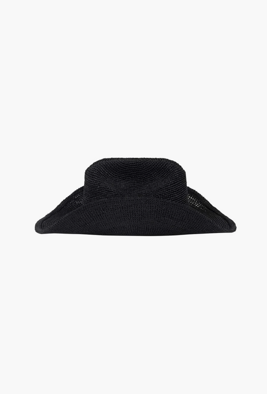 RAFFIA COWBOY HAT | NOIR