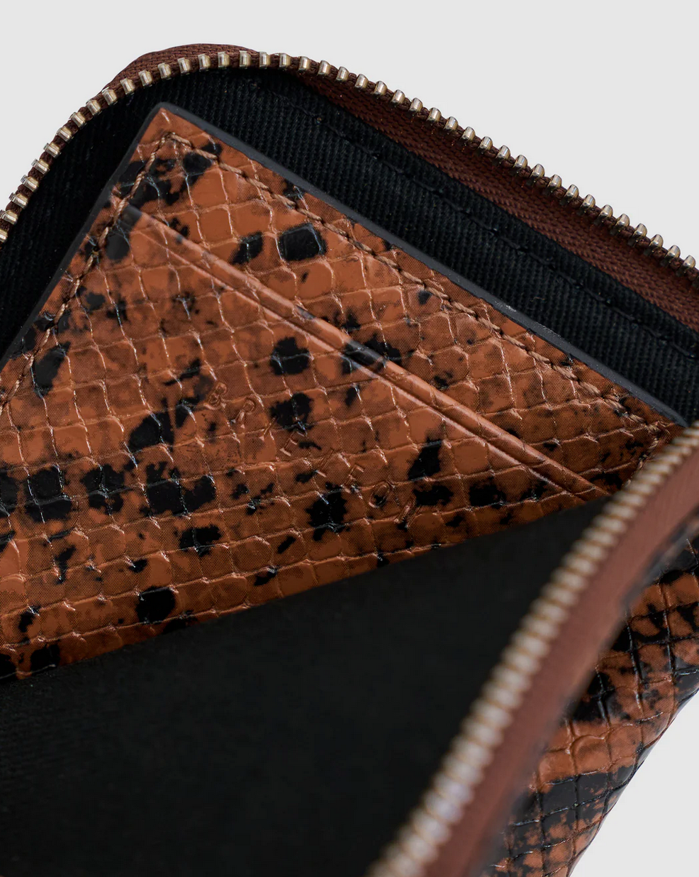 ADIE ZIP AROUND WALLET | BRUNETTE PYTHON