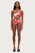 GATHERED ONE PIECE | RED FLORAL