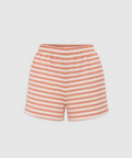 TERRY SHORTS | CORAL/WHITE STRIPE