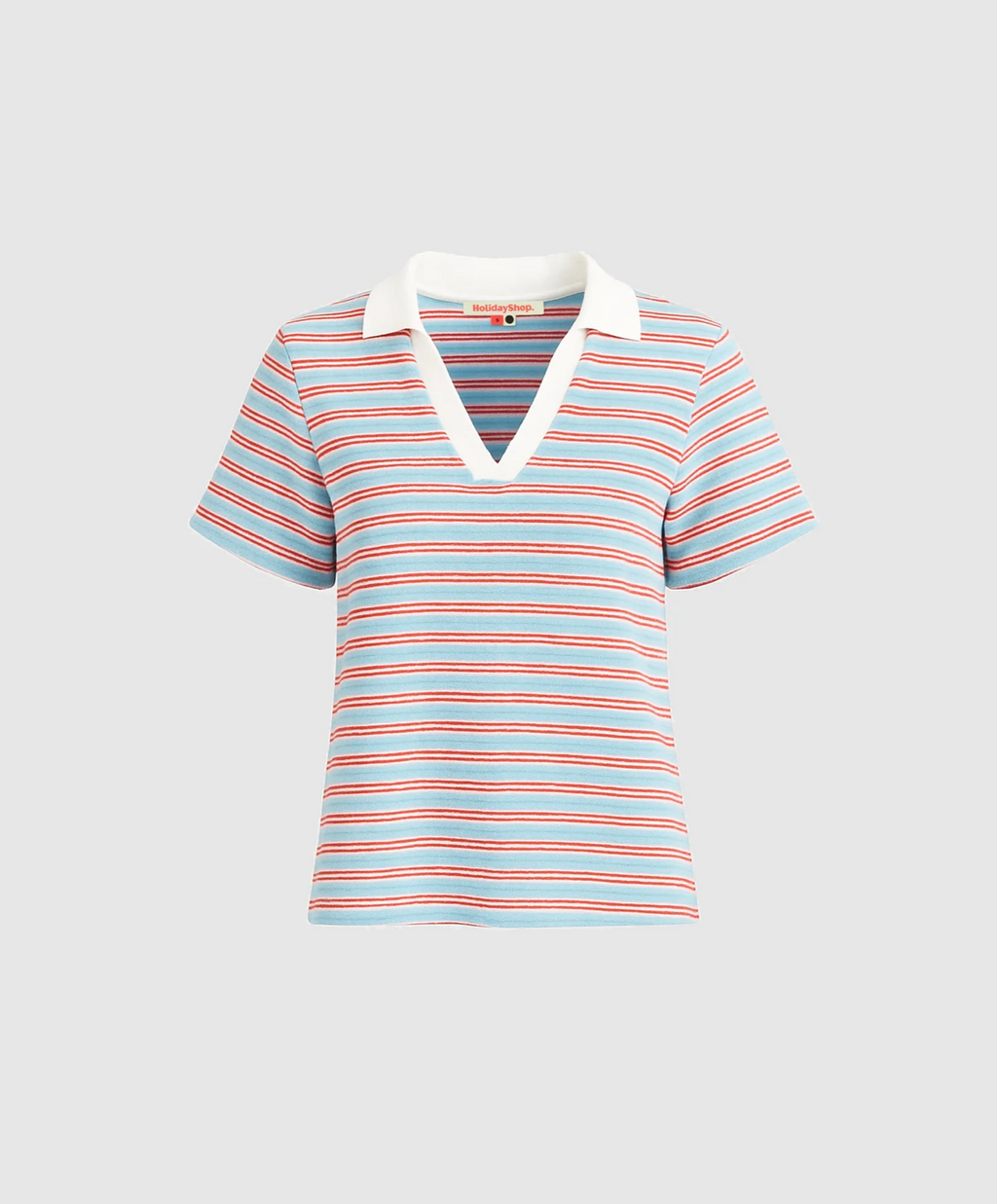 TERRY POLO | BLUE/RED STRIPE