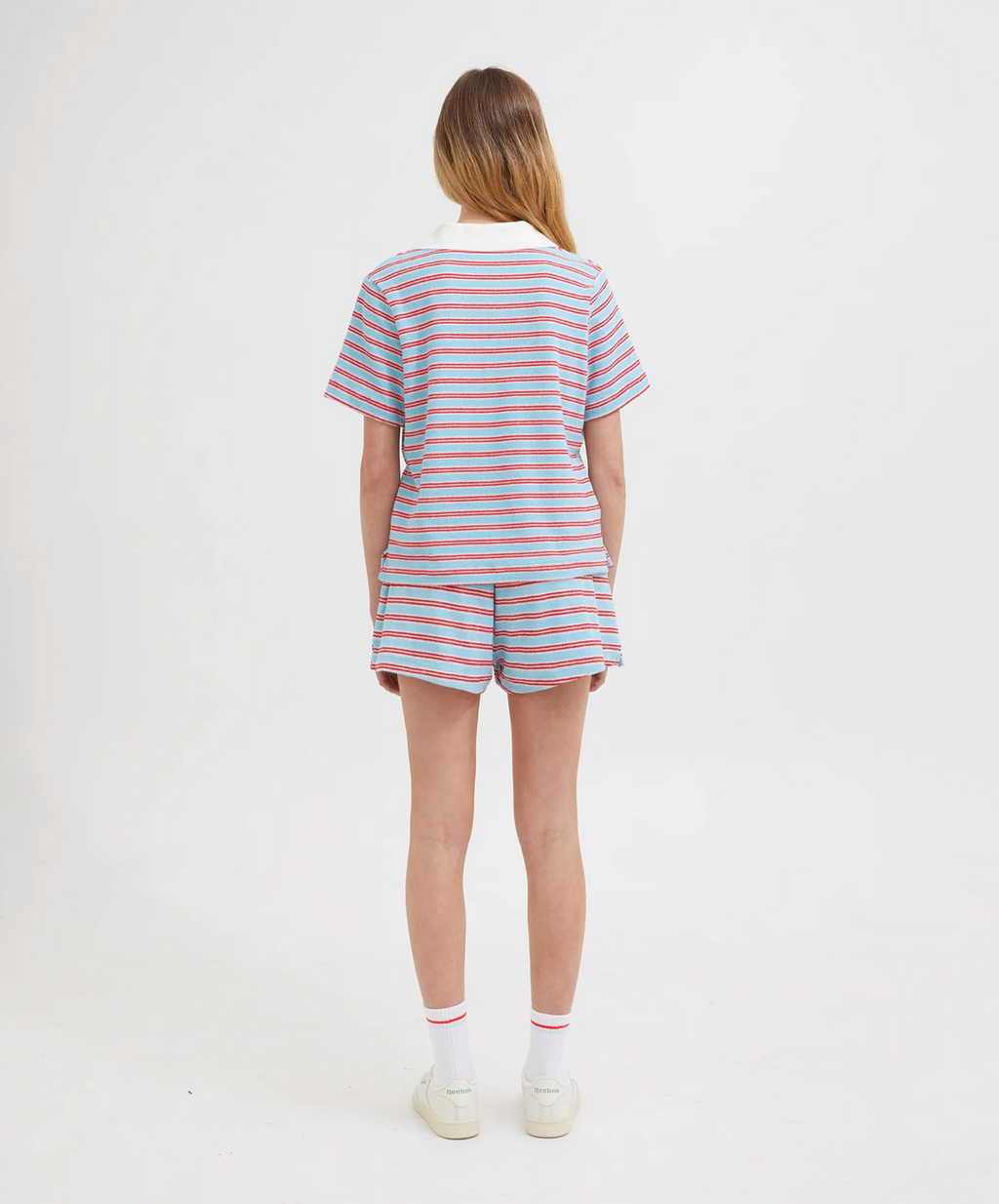 TERRY POLO | BLUE/RED STRIPE