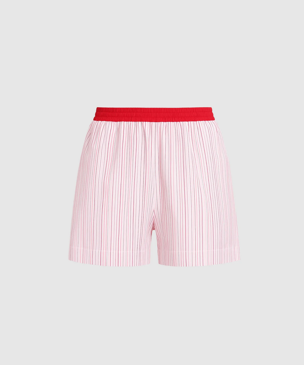 MULTI TENCEL LOUNGE SHORT | PINK MULTI STRIPE