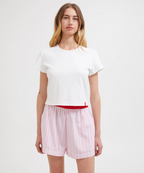 MULTI TENCEL LOUNGE SHORT | PINK MULTI STRIPE