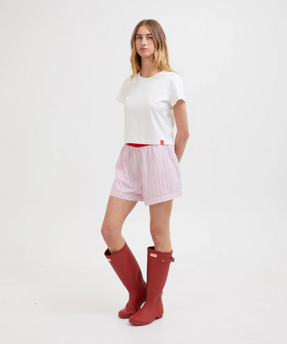 MULTI TENCEL LOUNGE SHORT | PINK MULTI STRIPE